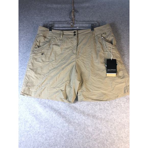 ExOfficio Women’s Nomad Short Size 16 Teflon Protect Wicking Hiking Outdoors NWT - Picture 1 of 14